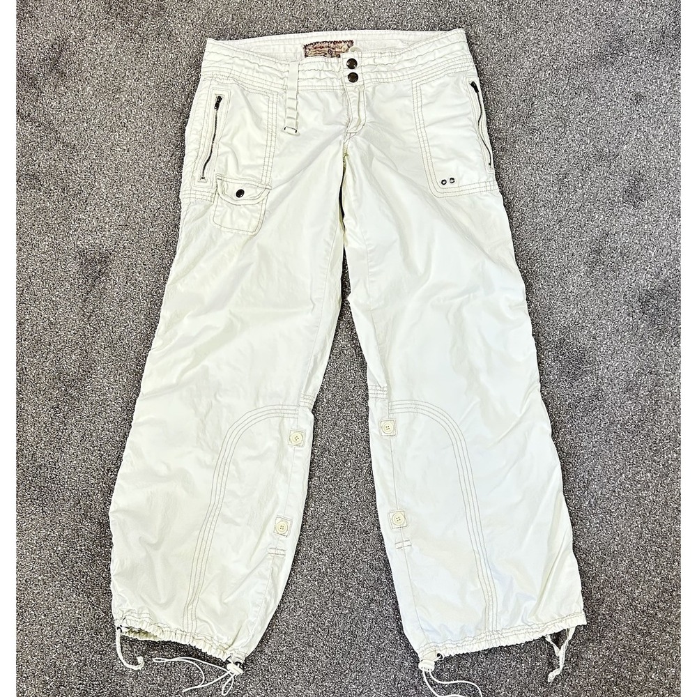 Vintage 90s ABERCROMBIE & FITCH -Womens 10- Parachute Baggie Pants Y2K Gorpcore